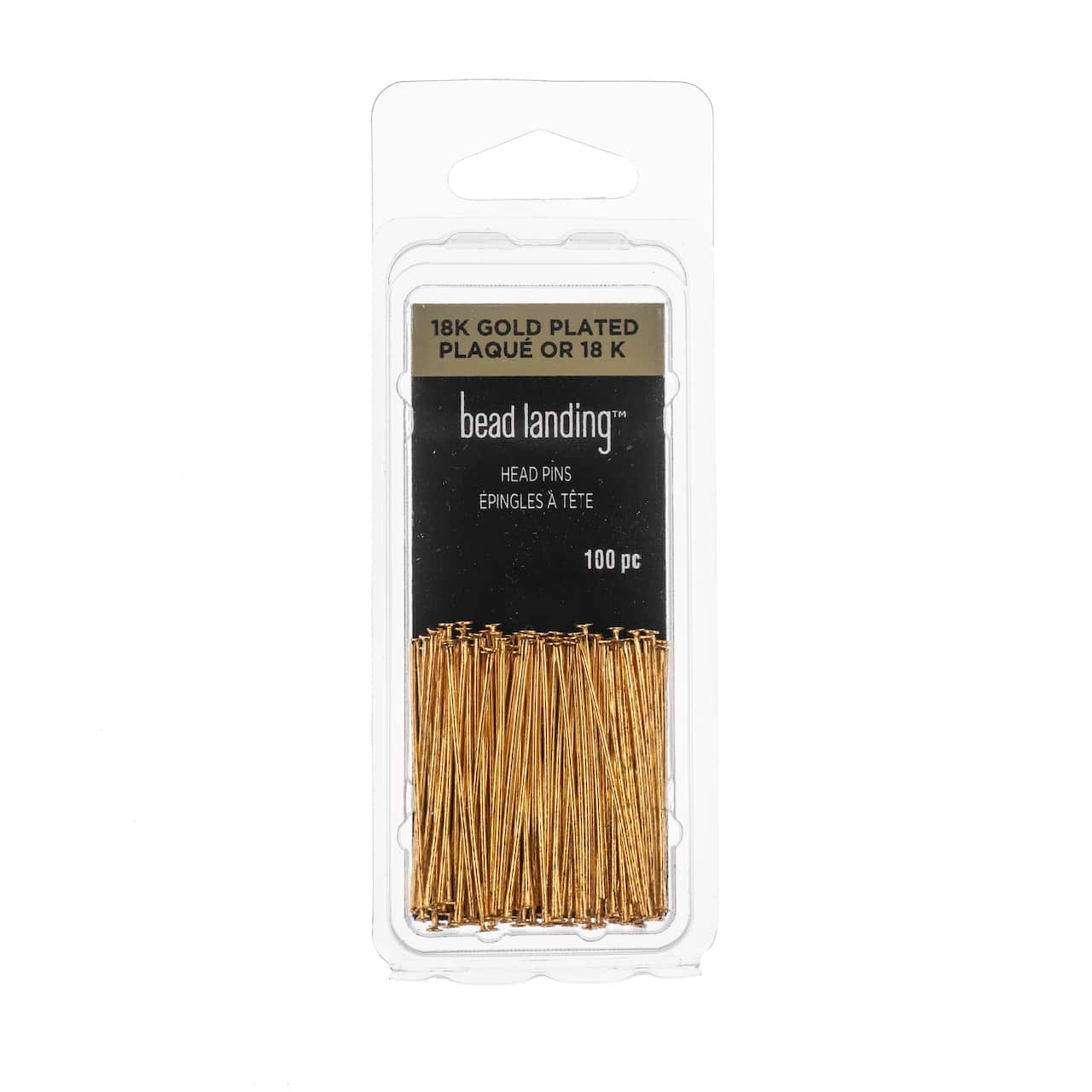 1" 18K Gold-Plated Head Pins by Bead Landing™